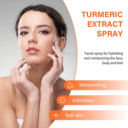 Turmeric Kojic Acid Exfoliating Essence Spray Helps Improve Rough and Uneven Skin, Leaving It Looking Clearer and More Radiant.